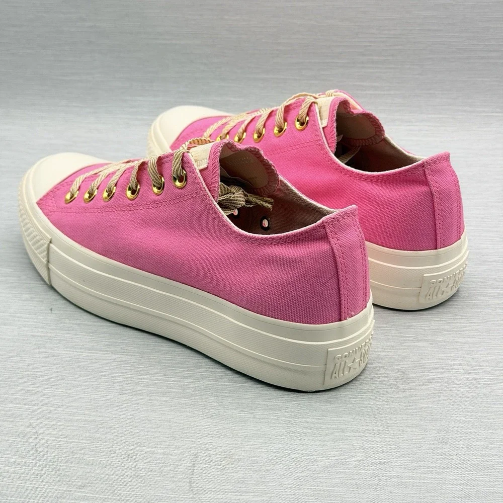 Converse By You Women's 9 Chuck Taylor Platform Pink Gold Low Top 171210C